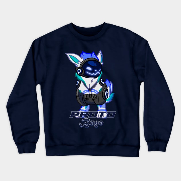 Small Protogen Crewneck Sweatshirt by SyskyDoodles